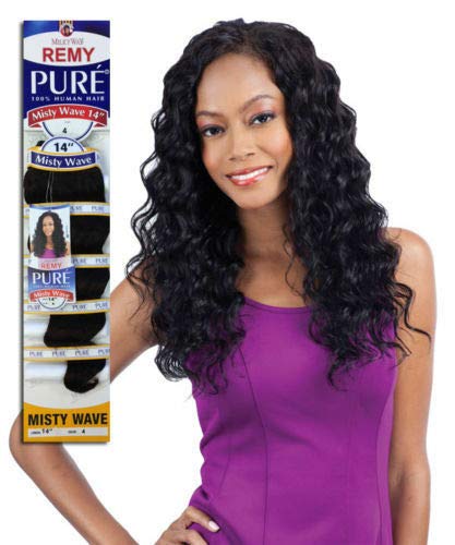 SHAKE N GO MILKY WAY REMY PURE 100% HUMAN HAIR MISTY WAVE 18'' #1