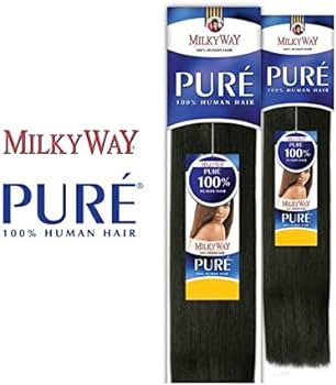 SHAKE N GO MILKY WAY REMY PURE 100% HUMAN HAIR YAKY WEAVE 8'' #1