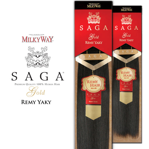 REMY HAIR HUMAN 100% SAGA HAIR PREMIUM YAKY 10'' #1